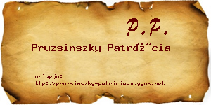 Pruzsinszky Patrícia névjegykártya